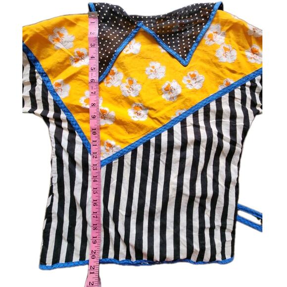 Vintage Koos van den Akker 3-Piece Ensemble Polka Dot Stripes Bustier Skirt Wrap - Picture 11 of 11